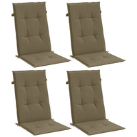 Thumbnail for Hochlehner-Auflagen 4 Stk. Melange Taupe 120x50x4 cm Stoff