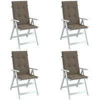 Thumbnail for Hochlehner-Auflagen 4 Stk. Melange Taupe 120x50x4 cm Stoff