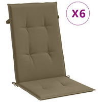 Thumbnail for Hochlehner-Auflagen 6 Stk. Melange Taupe 120x50x4 cm Stoff