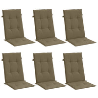 Thumbnail for Hochlehner-Auflagen 6 Stk. Melange Taupe 120x50x4 cm Stoff