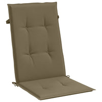 Thumbnail for Hochlehner-Auflagen 6 Stk. Melange Taupe 120x50x4 cm Stoff