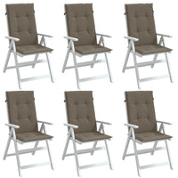 Thumbnail for Hochlehner-Auflagen 6 Stk. Melange Taupe 120x50x4 cm Stoff
