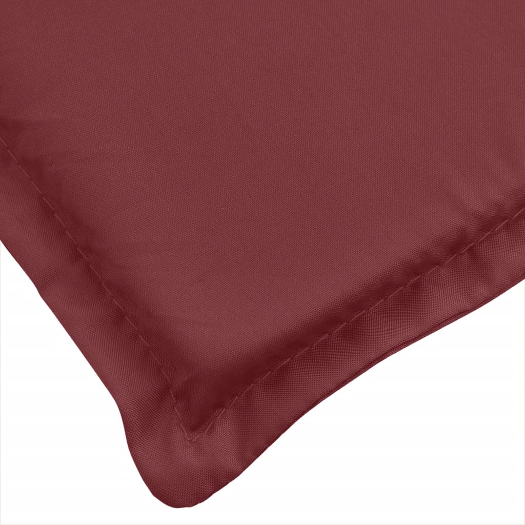 Hochlehner-Auflagen 2 Stk. Melange Weinrot 120x50x4 cm Stoff