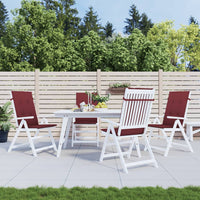 Thumbnail for Hochlehner-Auflagen 4 Stk. Melange Weinrot 120x50x4 cm Stoff