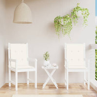 Thumbnail for Niedriglehner-Auflagen 2 Stk. Melange Creme 100x50x4 cm Stoff