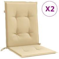 Thumbnail for Niedriglehner-Auflagen 2 Stk. Melange Beige 100x50x4 cm Stoff