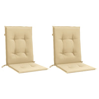 Thumbnail for Niedriglehner-Auflagen 2 Stk. Melange Beige 100x50x4 cm Stoff