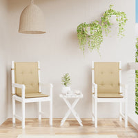 Thumbnail for Niedriglehner-Auflagen 2 Stk. Melange Beige 100x50x4 cm Stoff