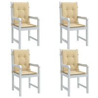 Thumbnail for Niedriglehner-Auflagen 4 Stk. Melange Beige 100x50x4 cm Stoff