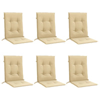 Thumbnail for Niedriglehner-Auflagen 6 Stk. Melange Beige 100x50x4 cm Stoff