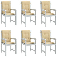 Thumbnail for Niedriglehner-Auflagen 6 Stk. Melange Beige 100x50x4 cm Stoff