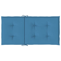 Thumbnail for Niedriglehner-Auflagen 2 Stk. Melange Blau 100x50x4 cm Stoff