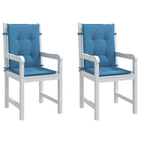 Thumbnail for Niedriglehner-Auflagen 2 Stk. Melange Blau 100x50x4 cm Stoff