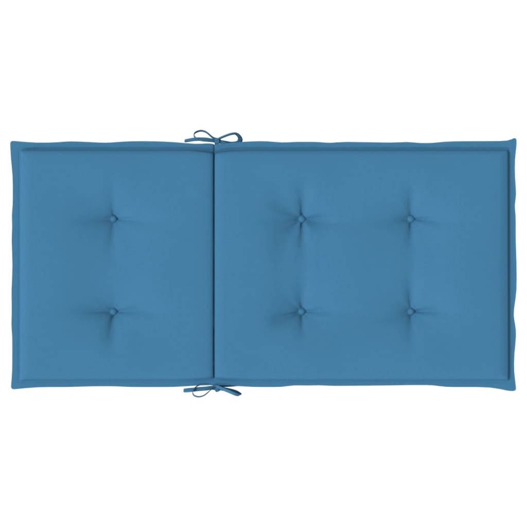 Niedriglehner-Auflagen 4 Stk. Melange Blau 100x50x4 cm Stoff