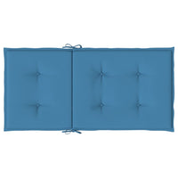 Thumbnail for Niedriglehner-Auflagen 4 Stk. Melange Blau 100x50x4 cm Stoff