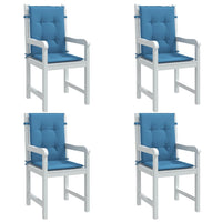 Thumbnail for Niedriglehner-Auflagen 4 Stk. Melange Blau 100x50x4 cm Stoff