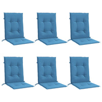 Thumbnail for Niedriglehner-Auflagen 6 Stk. Melange Blau 100x50x4 cm Stoff