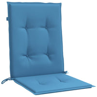 Thumbnail for Niedriglehner-Auflagen 6 Stk. Melange Blau 100x50x4 cm Stoff