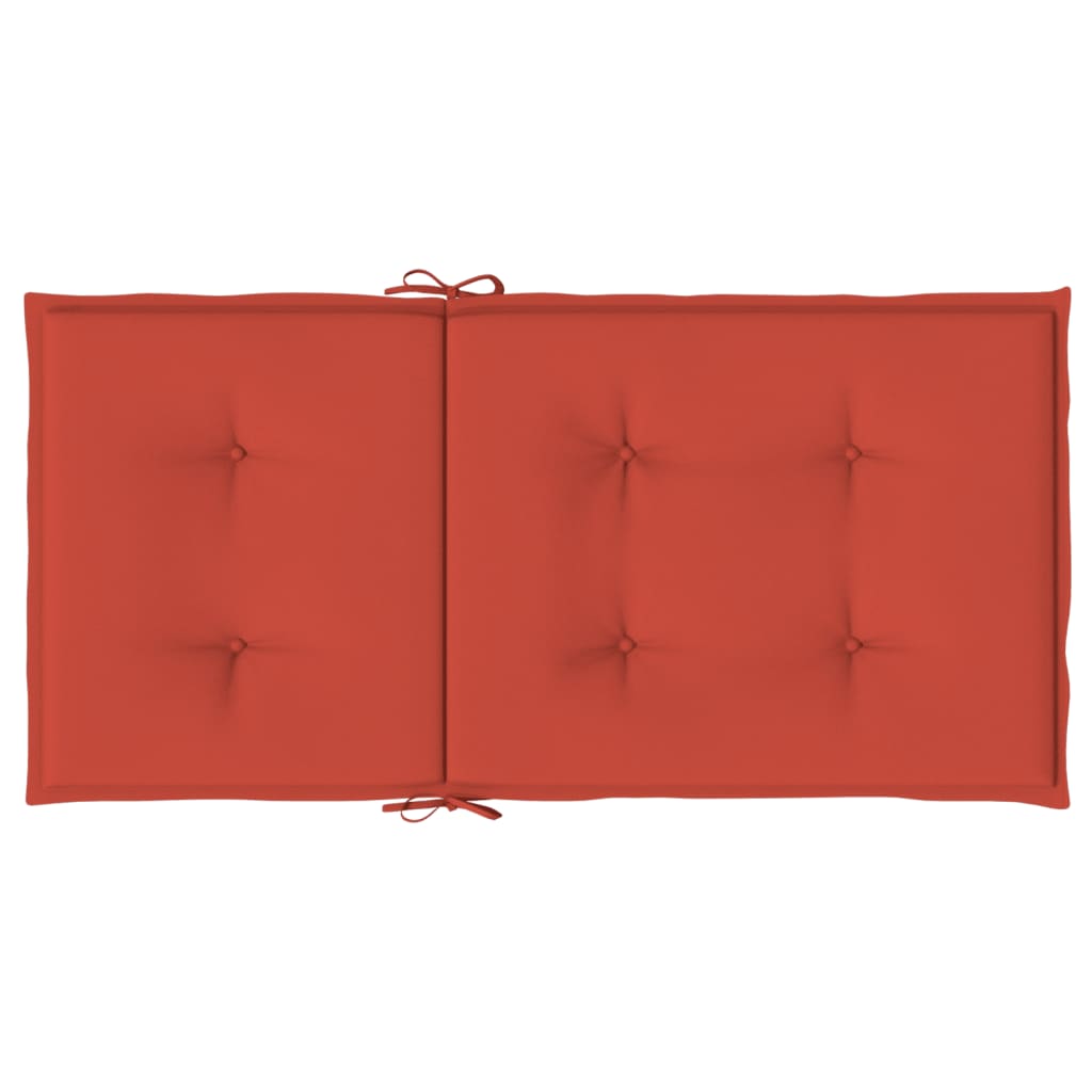 Niedriglehner-Auflagen 4 Stk. Melange Rot 100x50x4 cm Stoff