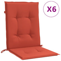 Thumbnail for Niedriglehner-Auflagen 6 Stk. Melange Rot 100x50x4 cm Stoff