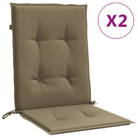 Thumbnail for Niedriglehner-Auflagen 2 Stk. Melange Taupe 100x50x4 cm Stoff