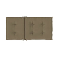 Thumbnail for Niedriglehner-Auflagen 2 Stk. Melange Taupe 100x50x4 cm Stoff