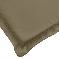 Thumbnail for Niedriglehner-Auflagen 2 Stk. Melange Taupe 100x50x4 cm Stoff