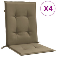 Thumbnail for Niedriglehner-Auflagen 4 Stk. Melange Taupe 100x50x4 cm Stoff