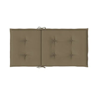 Thumbnail for Niedriglehner-Auflagen 4 Stk. Melange Taupe 100x50x4 cm Stoff