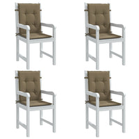 Thumbnail for Niedriglehner-Auflagen 4 Stk. Melange Taupe 100x50x4 cm Stoff