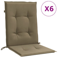 Thumbnail for Niedriglehner-Auflagen 6 Stk. Melange Taupe 100x50x4 cm Stoff
