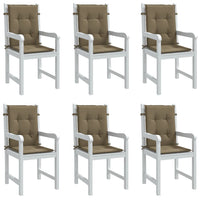 Thumbnail for Niedriglehner-Auflagen 6 Stk. Melange Taupe 100x50x4 cm Stoff