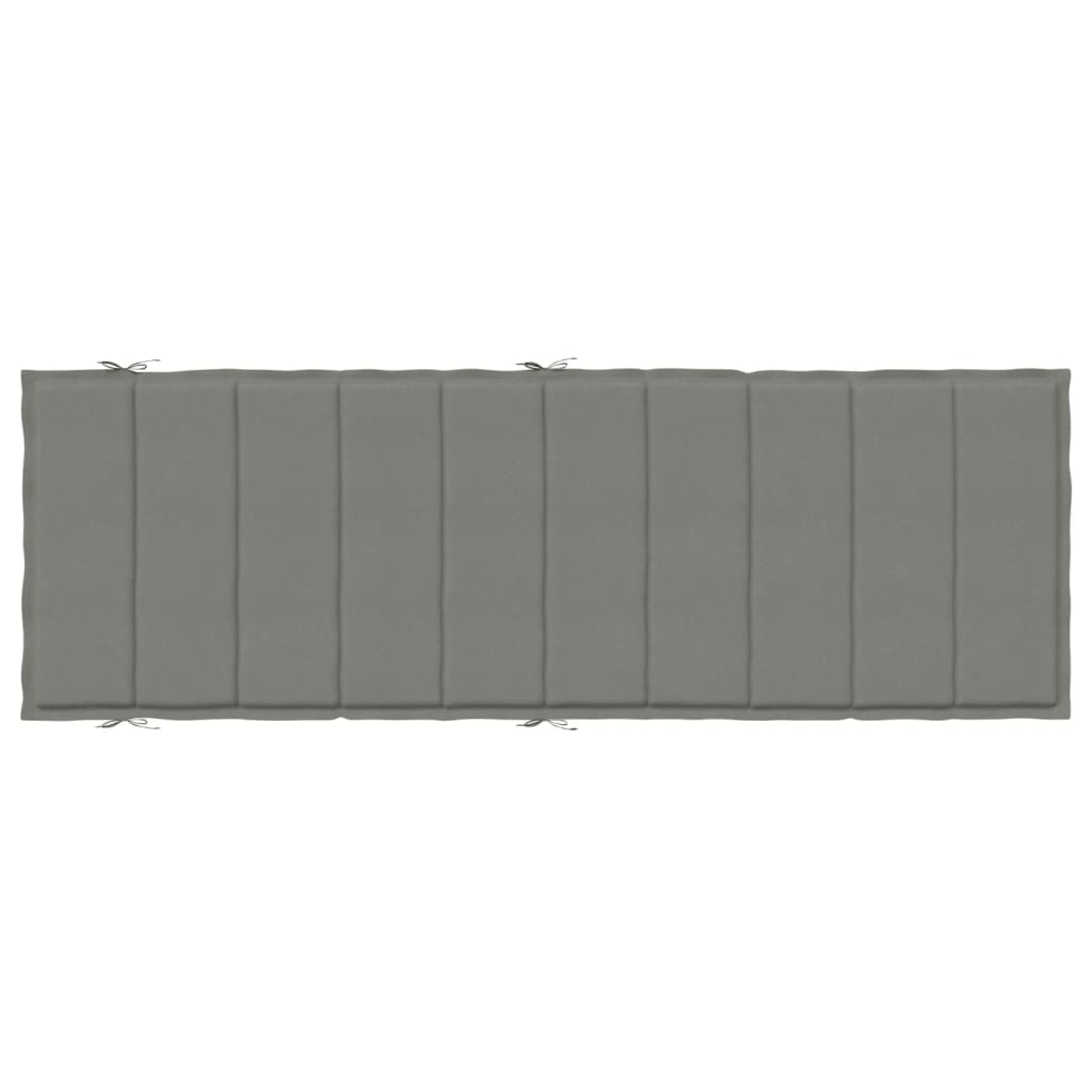 Sonnenliegen-Auflage Melange Dunkelgrau 186x58x3 cm Stoff