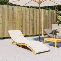 Thumbnail for Sonnenliegen-Auflage Melange Creme 200x70x4 cm Stoff