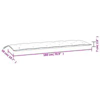 Thumbnail for Gartenbank-Auflage Melange Taupe 180x50x7 cm Stoff
