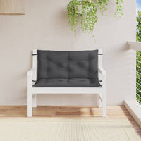 Thumbnail for Gartenbank-Auflagen 2 Stk. Melange Anthrazit 100x50x7 cm Stoff