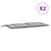 Thumbnail for Gartenbank-Auflagen 2 Stk. Melange Hellgrau 100x50x7 cm Stoff