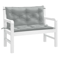 Thumbnail for Gartenbank-Auflagen 2 Stk. Melange Hellgrau 100x50x7 cm Stoff