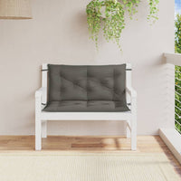 Thumbnail for Gartenbank-Auflagen 2 Stk. Melange Dunkelgrau 100x50x7 cm Stoff