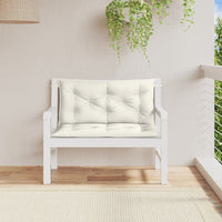 Thumbnail for Gartenbank-Auflagen 2 Stk. Melange Creme 100x50x7 cm Stoff
