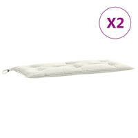 Thumbnail for Gartenbank-Auflagen 2 Stk. Melange Creme 100x50x7 cm Stoff