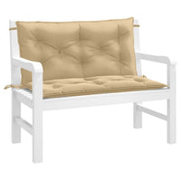 Thumbnail for Gartenbank-Auflagen 2 Stk. Melange Beige 100x50x7 cm Stoff