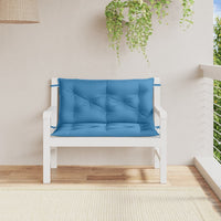 Thumbnail for Gartenbank-Auflagen 2 Stk. Melange Blau 100x50x7 cm Stoff