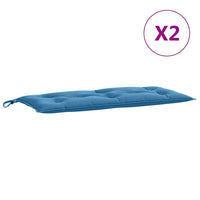 Thumbnail for Gartenbank-Auflagen 2 Stk. Melange Blau 100x50x7 cm Stoff