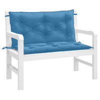 Thumbnail for Gartenbank-Auflagen 2 Stk. Melange Blau 100x50x7 cm Stoff