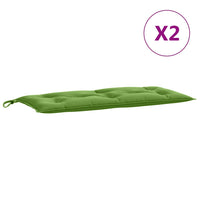 Thumbnail for Gartenbank-Auflagen 2 Stk. Melange Grün 100x50x7 cm Stoff