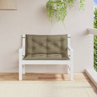 Thumbnail for Gartenbank-Auflagen 2 Stk. Melange Taupe 100x50x7 cm Stoff