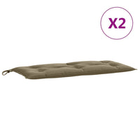 Thumbnail for Gartenbank-Auflagen 2 Stk. Melange Taupe 100x50x7 cm Stoff
