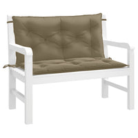 Thumbnail for Gartenbank-Auflagen 2 Stk. Melange Taupe 100x50x7 cm Stoff