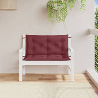 Thumbnail for Gartenbank-Auflagen 2 Stk. Melange Weinrot 100x50x7 cm Stoff